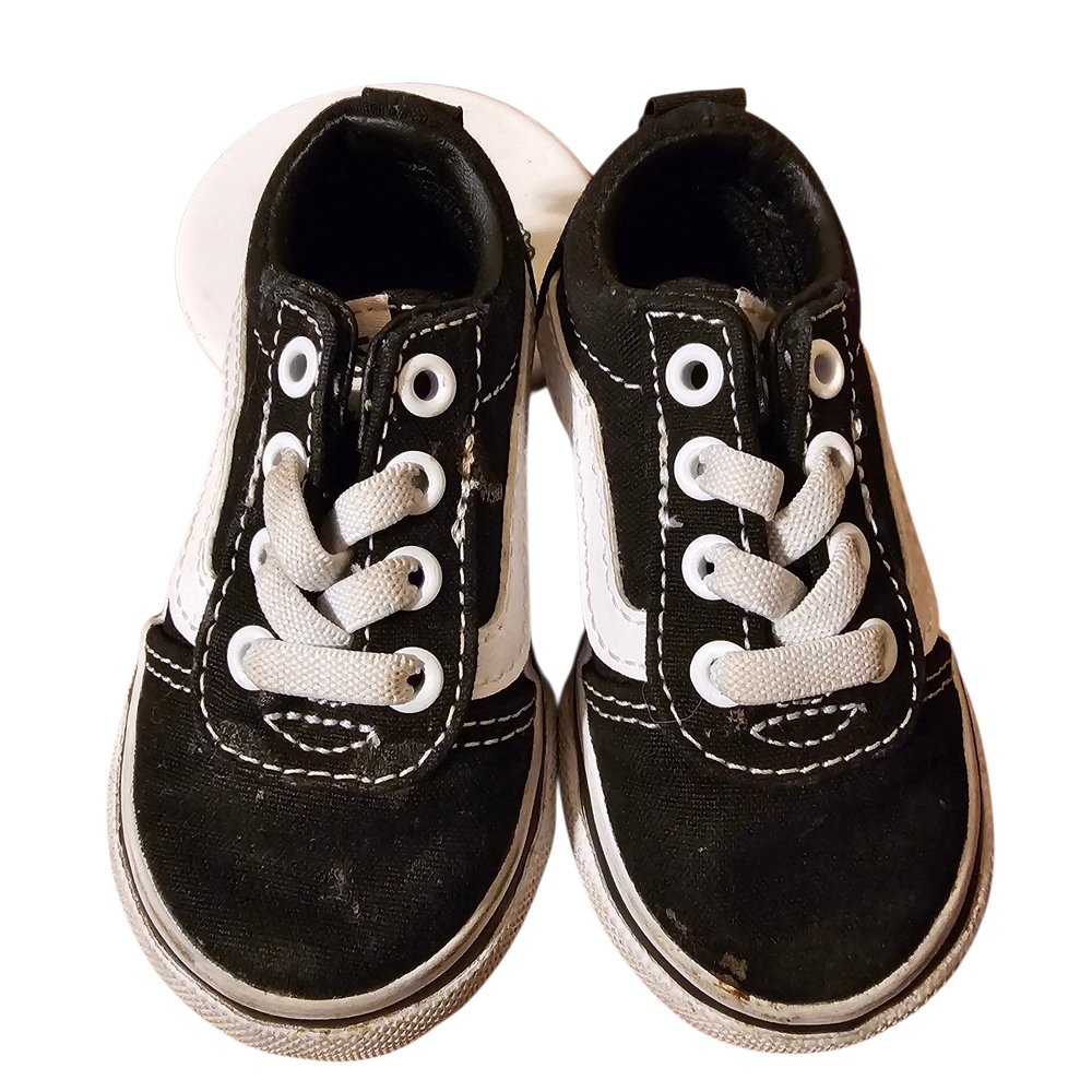 Vans Kids Black and White Sneakers